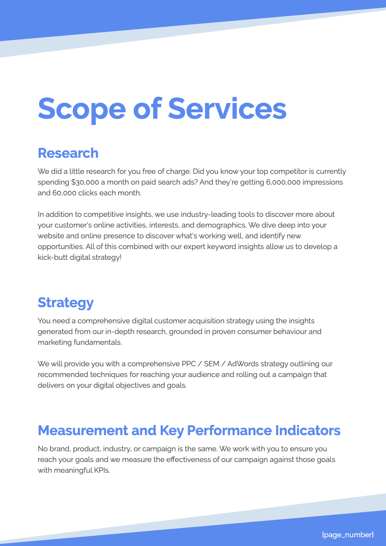 AdWords & PPC Proposal Template